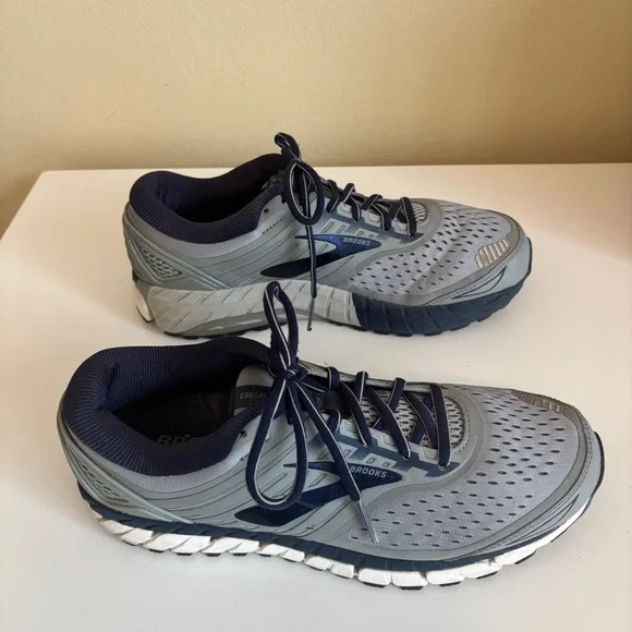 Brooks Beast 18 Road-Running Shoes Men's Size 9M Gray/Blue - Preowned - Picture 6 of 11